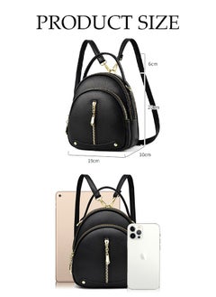 DUNISO Women's Backpack Fashionable Travel Backpack For Women Faux Leather School Backpack Shoulder Bag For College Girls Students Black  - Image 4