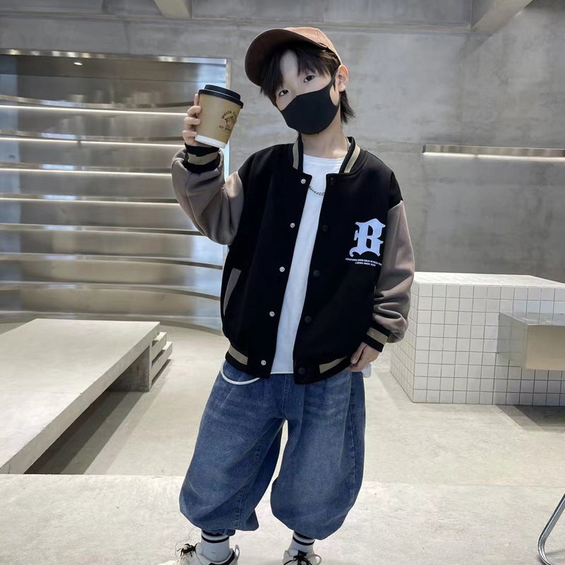 Children's Baseball Uniform Jacket Girls Autumn Clothing 2025 New Boys Tops Baby Spring and Autumn Kidsren's Clothing - Image 3