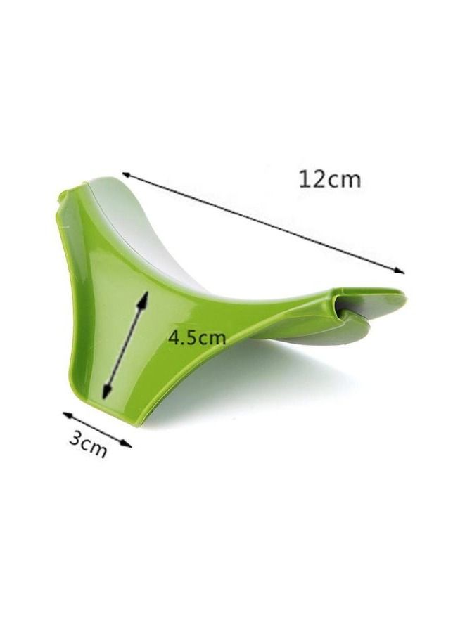 AS SEEN ON TV قمع سيليكون لصب الحساء لمنع تسرب الزيت للوعاء والوعاء والوعاء، قطعتان - Image 3