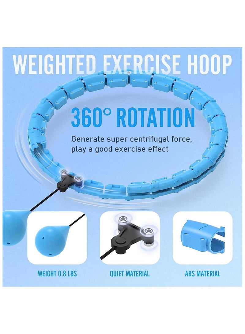 Generic Weighted Hula Circle Hoops for Adults Weight Loss, Infinity Hoop Fit Plus Size 47 Inch, 24 Detachable Links, Exercise Hula Hoop Suitable for Women and Beginners  - Image 5