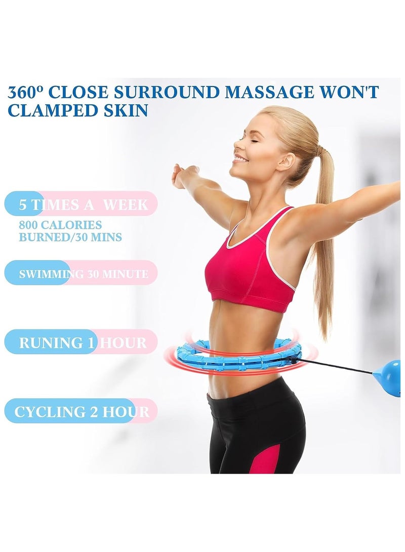 Generic Weighted Hula Circle Hoops for Adults Weight Loss, Infinity Hoop Fit Plus Size 47 Inch, 24 Detachable Links, Exercise Hula Hoop Suitable for Women and Beginners  - Image 2