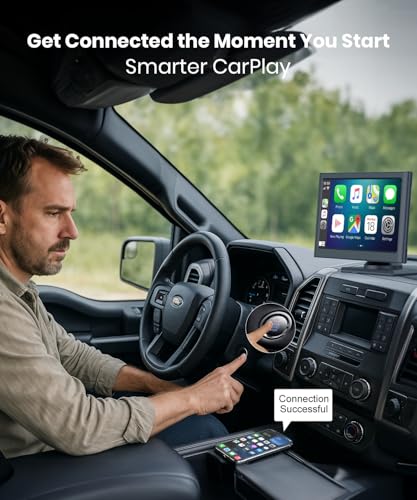Foxpark Portable Carplay Car Screen for Apple & Android Auto-7" HD Wireless Car Play Touch Screen with Backup Camera,Car Audio Receivers with Voice Control,GPS Navigation,Bluetooth,Mirror Link,FM - Image 3