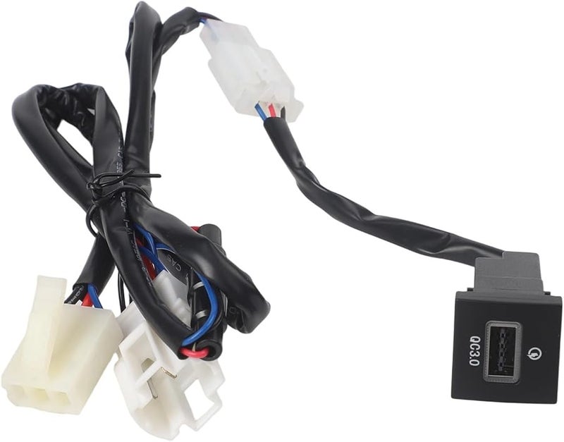 شاحن USB سريع للسيارة متوافق مع QC 3.0 لسيارات GTI R Line MK5 MK6 موديلات 2006-2012 12V أسود ABS - Image 2