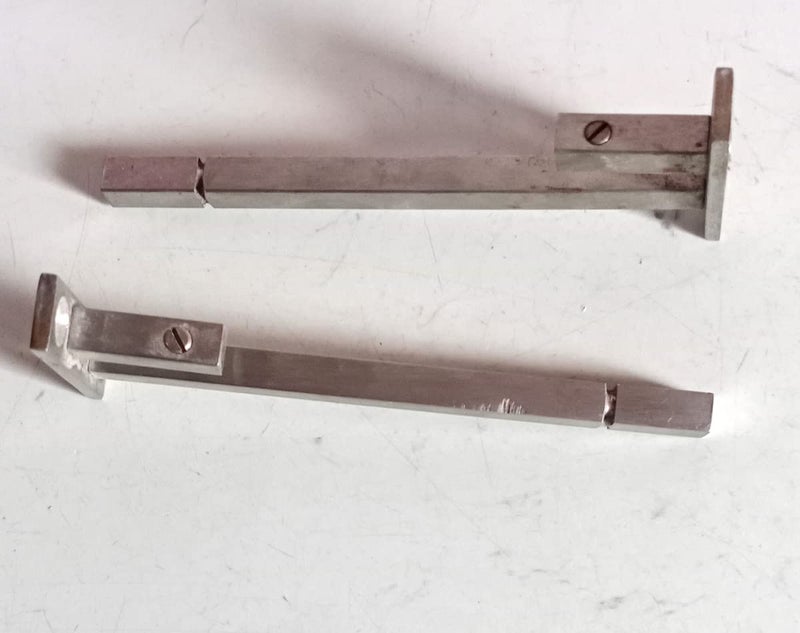 SS Glass F Bracket 6 inch 2 Pcs Square  - Image 1