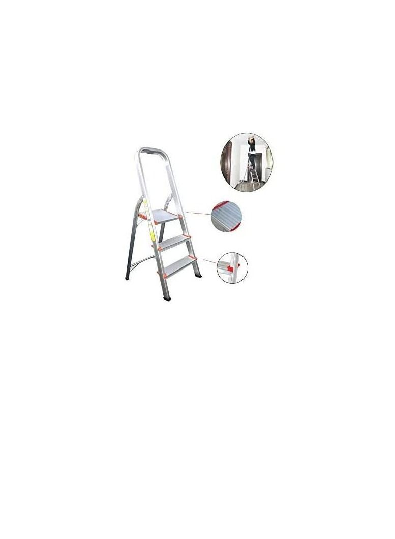 Beorol 2 Step Aluminium Folding Ladder 150 Kg Capacity, EN131-2/2017 Lightweight Multi-Purpose Portable Step Stool for Home, Kitchen & Office - Image 3