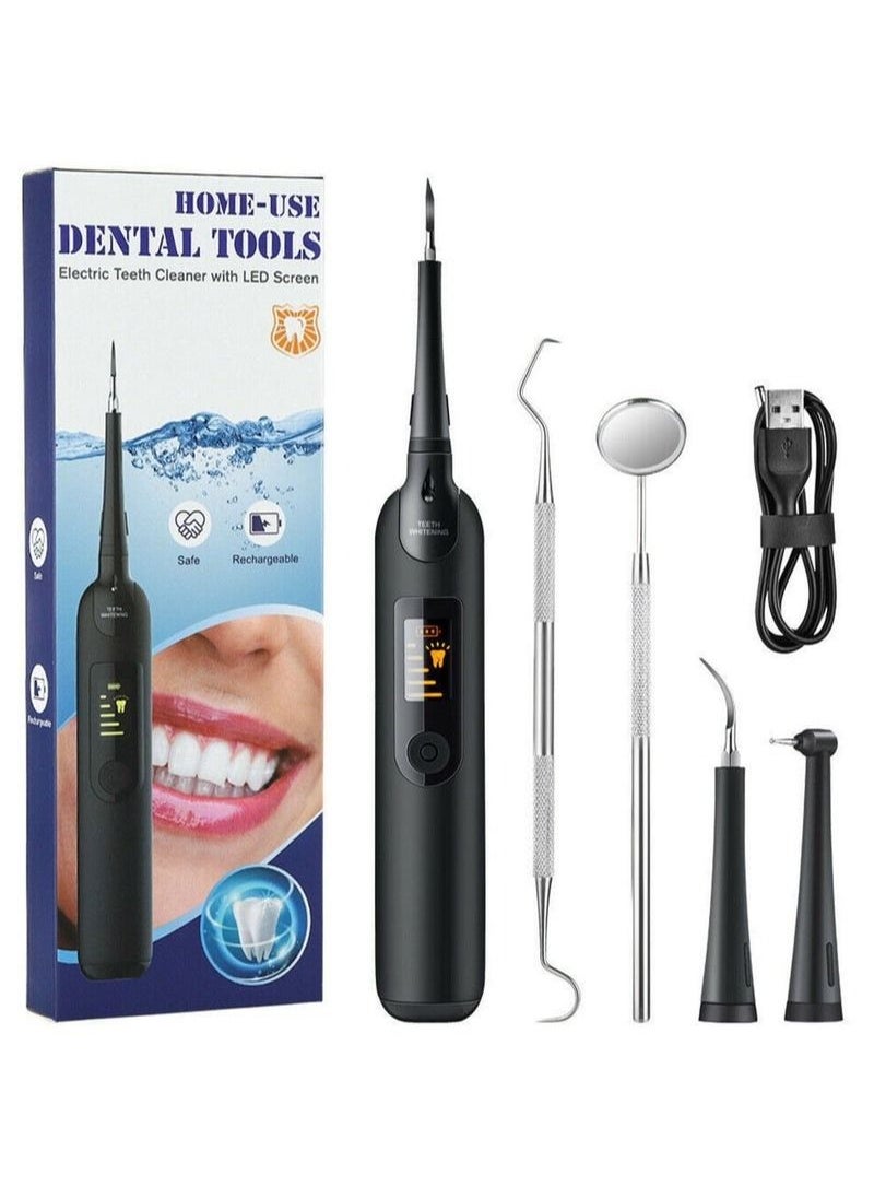 Generic - Electric Dental Calculus Remover, Ultrasonic Tooth Cleaner Portable Sonic Tartar Plaque Stain Remover for Teeth Cleaning Tools Kit - Image 1