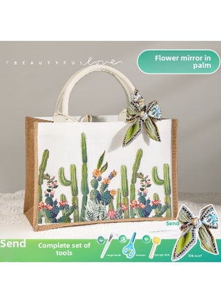 Butterfly Ancient Bart Material Bag Diy Mother's Day Canvas Bag Children's Handmade Creative Linen Bag Group Building Activity Gift-Color:Vertical Style [flower Mirror In The Palm] Comes With A Full Set Of Tools + Detailed Tutorials - pzsku/ZD542A54C8C3EDE88C03BZ/45/1745502329/ccb24d7f-1812-4d53-bafa-43436b1d4372