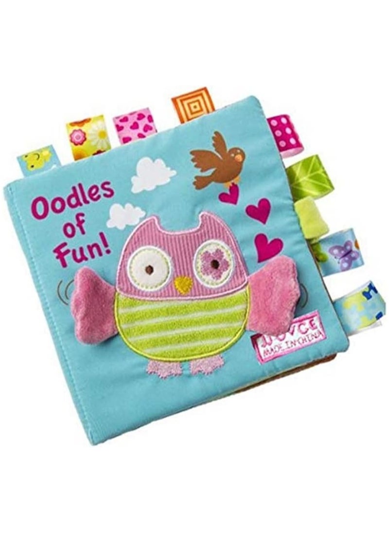 JJOVCE - Owl Story Cloth Books, Baby'S First Non-Toxic Fabric Soft Book Set Crinkle,Colorful,Squeak,Rattle Rustling Sound Activity Learning Toys For Toddler, Infants And Kids - Image 1