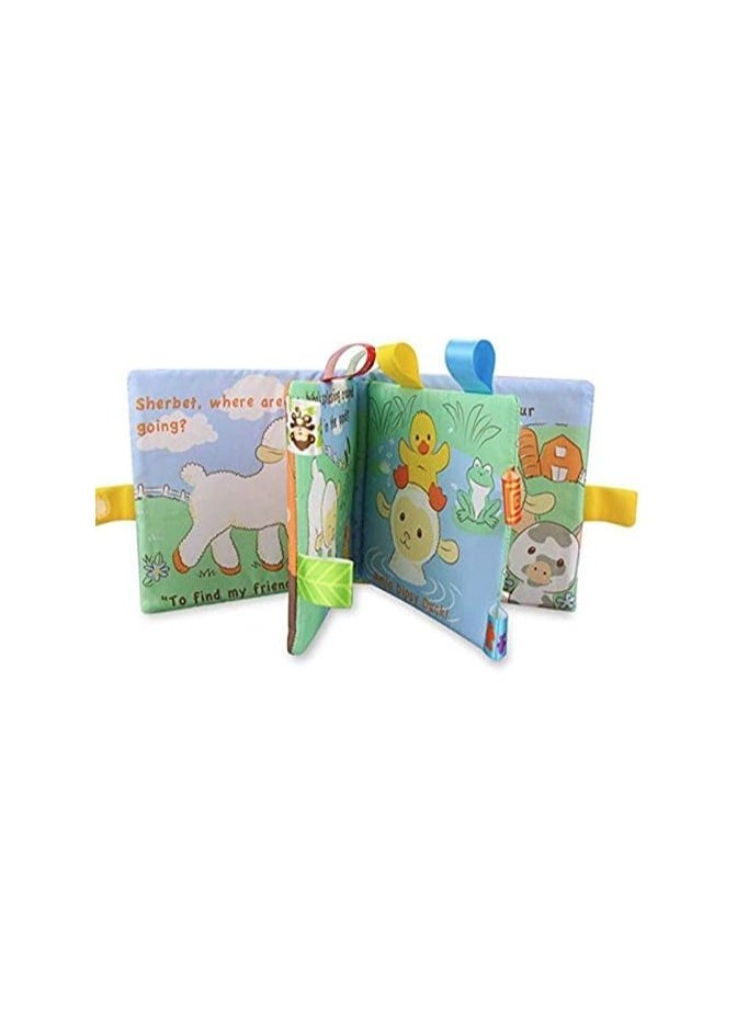 JJOVCE - Owl Story Cloth Books, Baby'S First Non-Toxic Fabric Soft Book Set Crinkle,Colorful,Squeak,Rattle Rustling Sound Activity Learning Toys For Toddler, Infants And Kids - Image 1