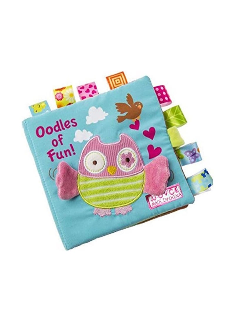 JJOVCE - Owl Story Cloth Books, Baby'S First Non-Toxic Fabric Soft Book Set Crinkle,Colorful,Squeak,Rattle Rustling Sound Activity Learning Toys For Toddler, Infants And Kids - Image 1