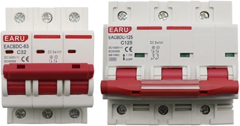 DC 1000V 3P Solar Mini Circuit Breaker 6A Overload Protection Switch Photovoltaic PV MCB - Image 1