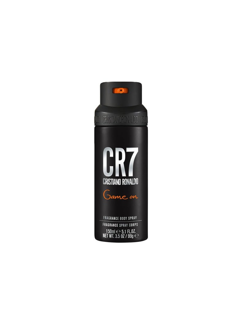 Cristiano Ronaldo - CR7 Game On Cristiano Ronaldo - Classic Body Spray Scent for Men - With Papaya, Ice, Cedar, and Cashmere Wood - From Cristiano Ronaldo's Original Men's Fragrance Collection - 5.1 oz - Image 1