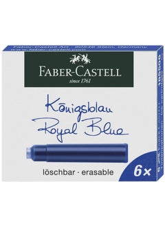 FABER-CASTELL 18-Piece Ink Cartridge Blister Royal Blue Ink  - Image 2