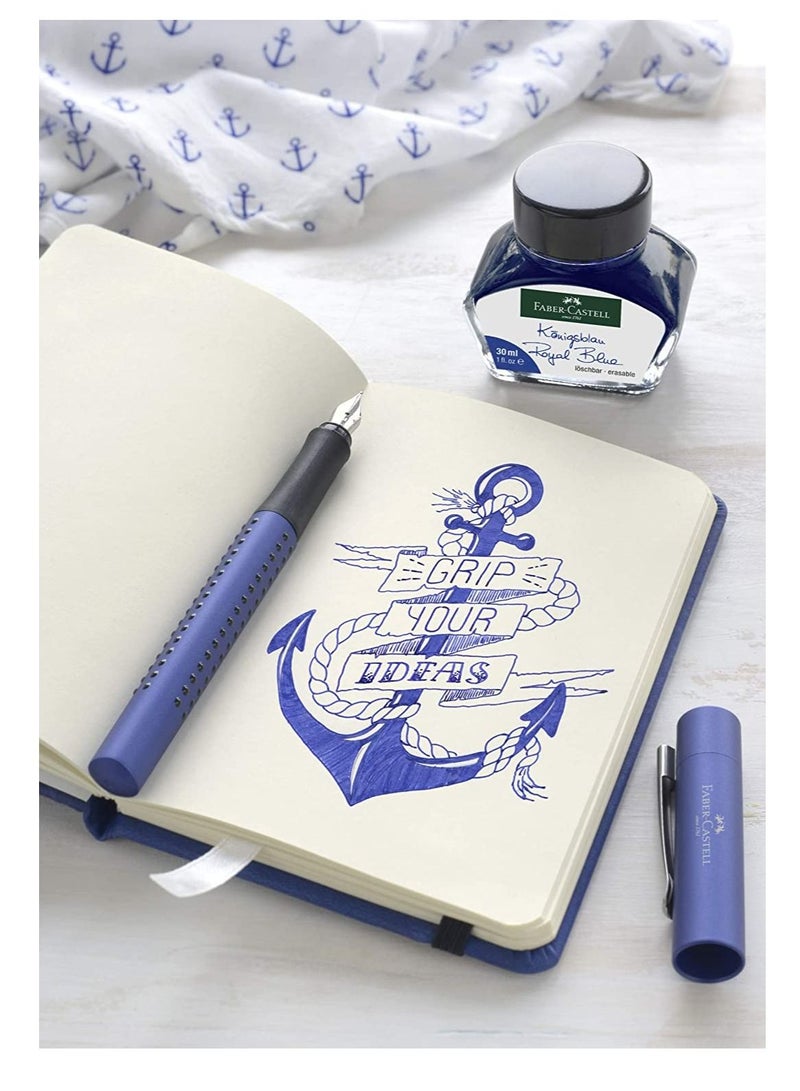 FABER-CASTELL 18-Piece Ink Cartridge Blister Royal Blue Ink  - Image 3