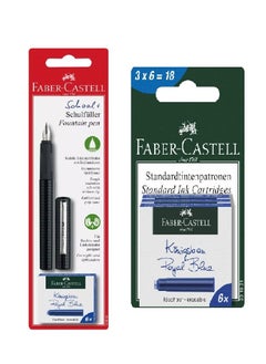FABER-CASTELL 18-Piece Ink Cartridge Blister Royal Blue Ink  - Image 4