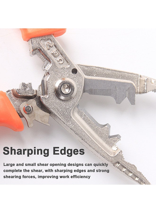 Practical Wire Stripper Professional Wire Stripping Tool Portable Electric Cable Cutter Electrician Crimping Pliers with Metal Locking Buckle  - Image 5