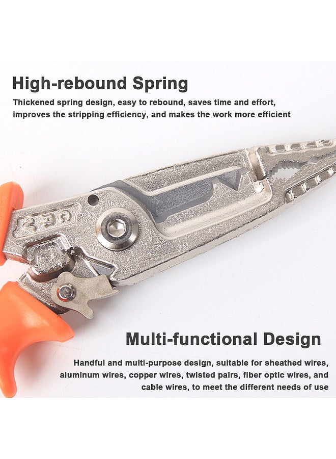Practical Wire Stripper Professional Wire Stripping Tool Portable Electric Cable Cutter Electrician Crimping Pliers with Metal Locking Buckle  - Image 3