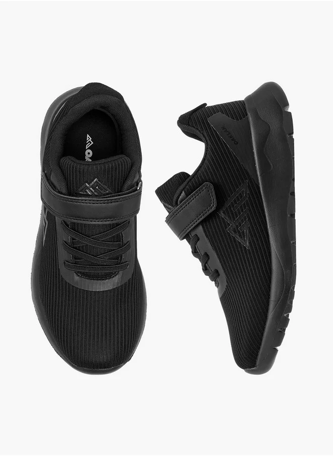 Oaklan by Shoexpress Girls Logo Detail Sports Shoes with Hook and Loop Closure