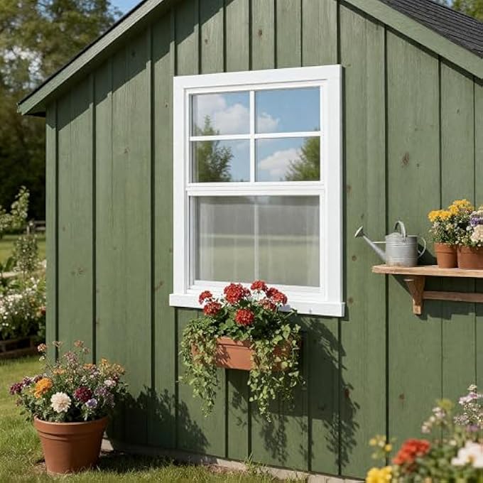 21" X 27" Shed Windows 2 Pack,Small Windows With Tempered Glass - Flush Mount | Ultimate Choice For Chicken Coop, Greenhouse, Garage, Playhouse - Image 3