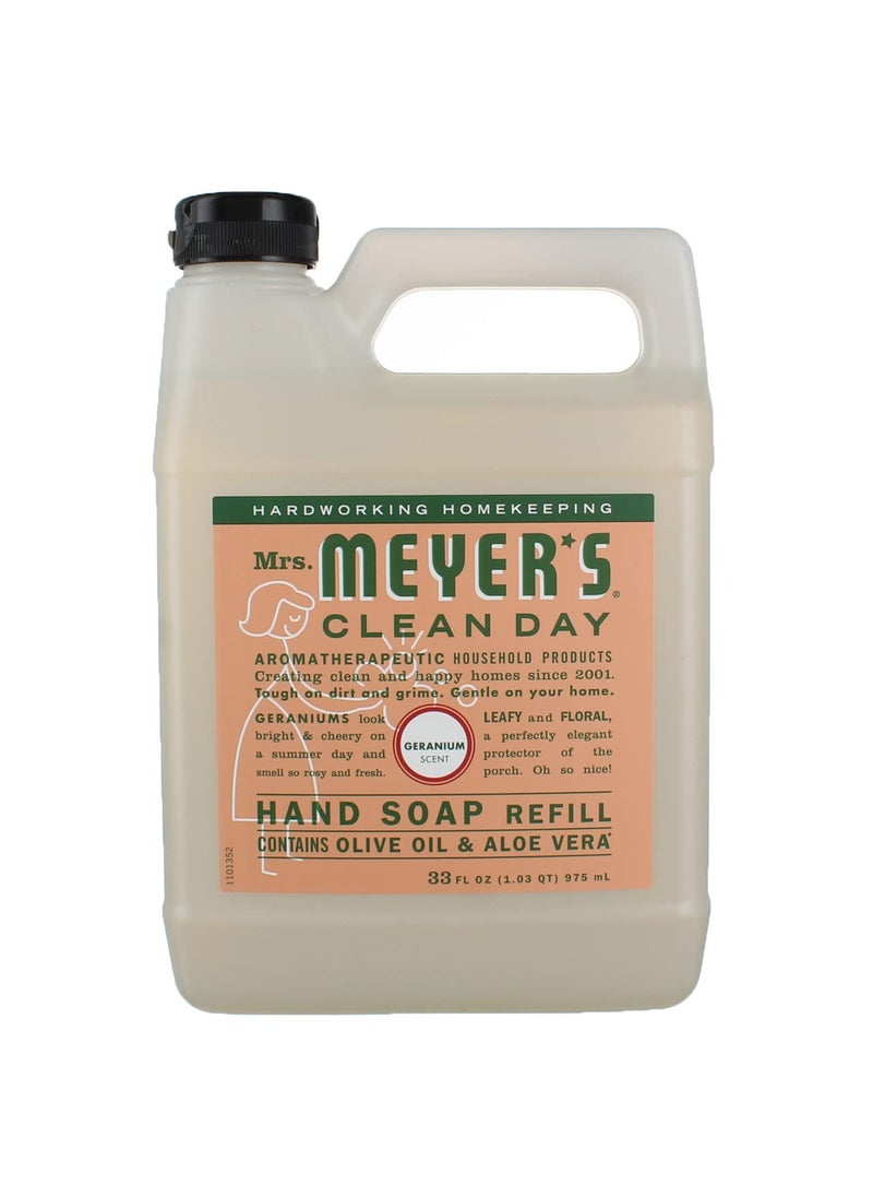 Mrs. Meyer's Clean Day - Mrs MeyerS Hand Soap Liq Refl Geranm 33 Fz - Image 1