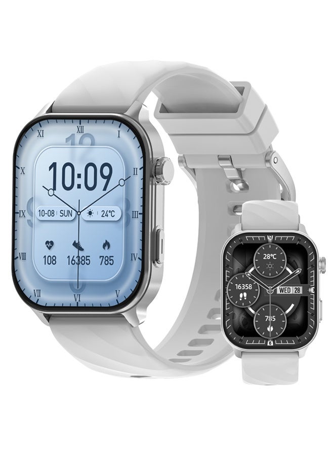 رولستيمي ساعة ذكية للرجال والنساء جهاز تعقب للياقة البدنية: ساعة ذكية سوداء مع بلوتوث دعوة النوم رصد متوافق مع أندرويد يوس 100 + وسائط الرياضة خطوة عداد مقاوم للماء آي بي 67 - Image 1