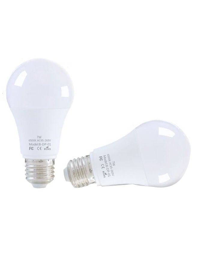 NIBEMINENT 2-Piece Radar Sensor LED Light Bulb Set White 