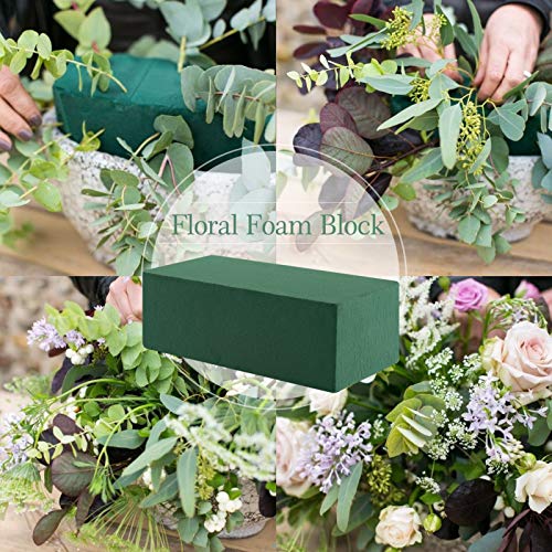 Toopify 6 Pcs Floral Foam, Wet and Dry Floral Foam Blocks Flower Arrangement Kit for Fresh or Silk Artificial Flowers (Green, 9"L x 3.1"W x 4.3"H) - Image 5