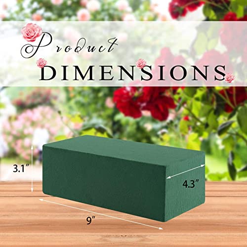Toopify 6 Pcs Floral Foam, Wet and Dry Floral Foam Blocks Flower Arrangement Kit for Fresh or Silk Artificial Flowers (Green, 9"L x 3.1"W x 4.3"H) - Image 2