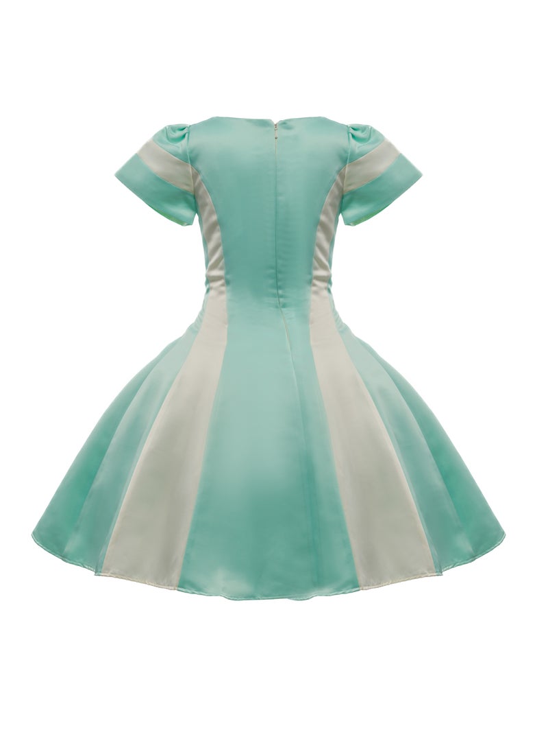 Queen - ELIA GREEN Girls Party Dress, from satin Princess Dress Party Wear Wedding Evening Formal Pageant Dance Gown for Birthday Kid Girls Elegant - Image 1