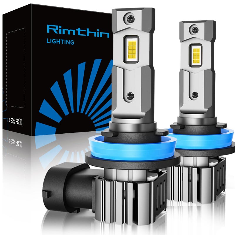 rimthin H11 Bulbs H8 H9 Fog Light Cool White Light Bulbs IP67 Waterproof Pack of 2