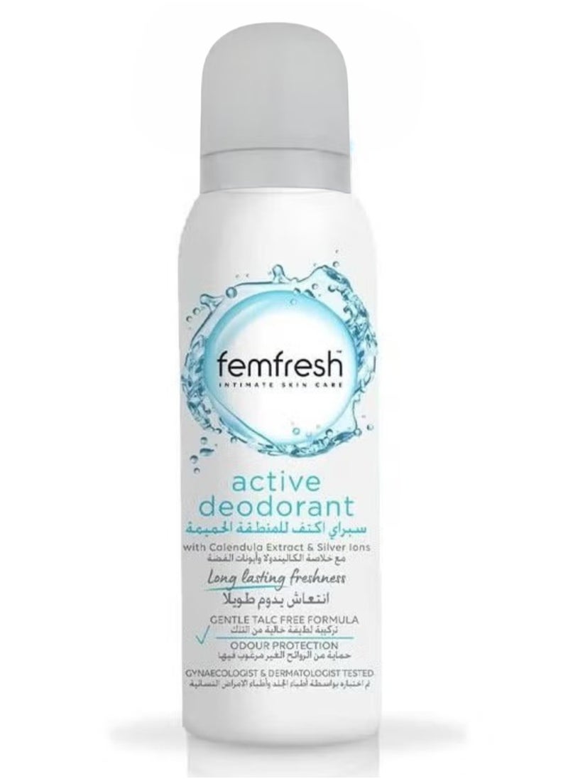 femfresh Intimate Skin Care Active Deodorant With Calendula Extract & Silver Ions Spray 125 ml 