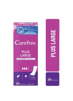 Carefree Plus large daily pads with a light Scent, 20 pads  - Image 2