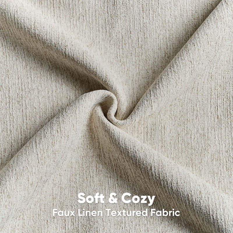 FUTEI Natural Linen Chenille Decorative Throw Pillow Covers 18x18 Inch Set of 2,Soft Cozy Faux Linen Textured Cushion Case,Farmhouse Home Decor for Couch Living Room - Image 2