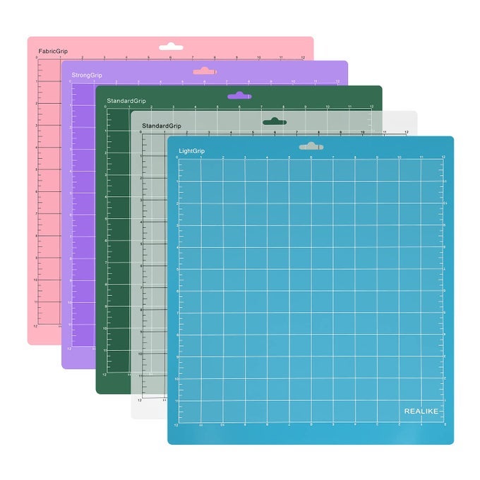 VARIETY CUTTING MAT FOR CRICUT MAKER 3MAKEREXPLORE 3AIR 2AIRONESTANDARDGRIPLIGHTGRIPSTRONGGRIPFABRICGRIP MULTIPLE ADHESIVE 12X12 INCH CRICKET CUT MATS FOR CRICUT 5 PACK