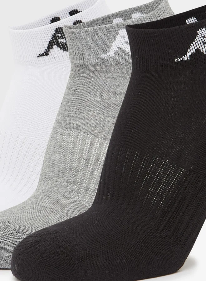Kappa Men's Printed Ankle Length Sports Socks - Set of 3