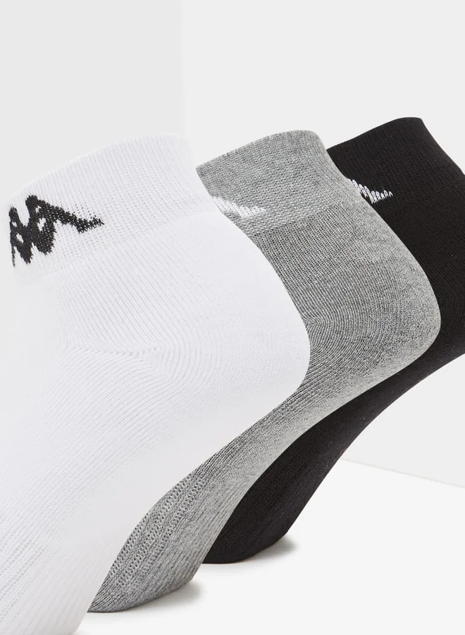 Kappa  Men's Printed Ankle Length Sports Socks - Set of 3 for Men | Best Price UAE