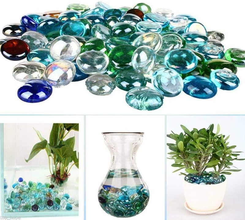 Maalavya Half Round Multicolor Decorative Glass Pebbles (Above 65 Pcs) - Image 2