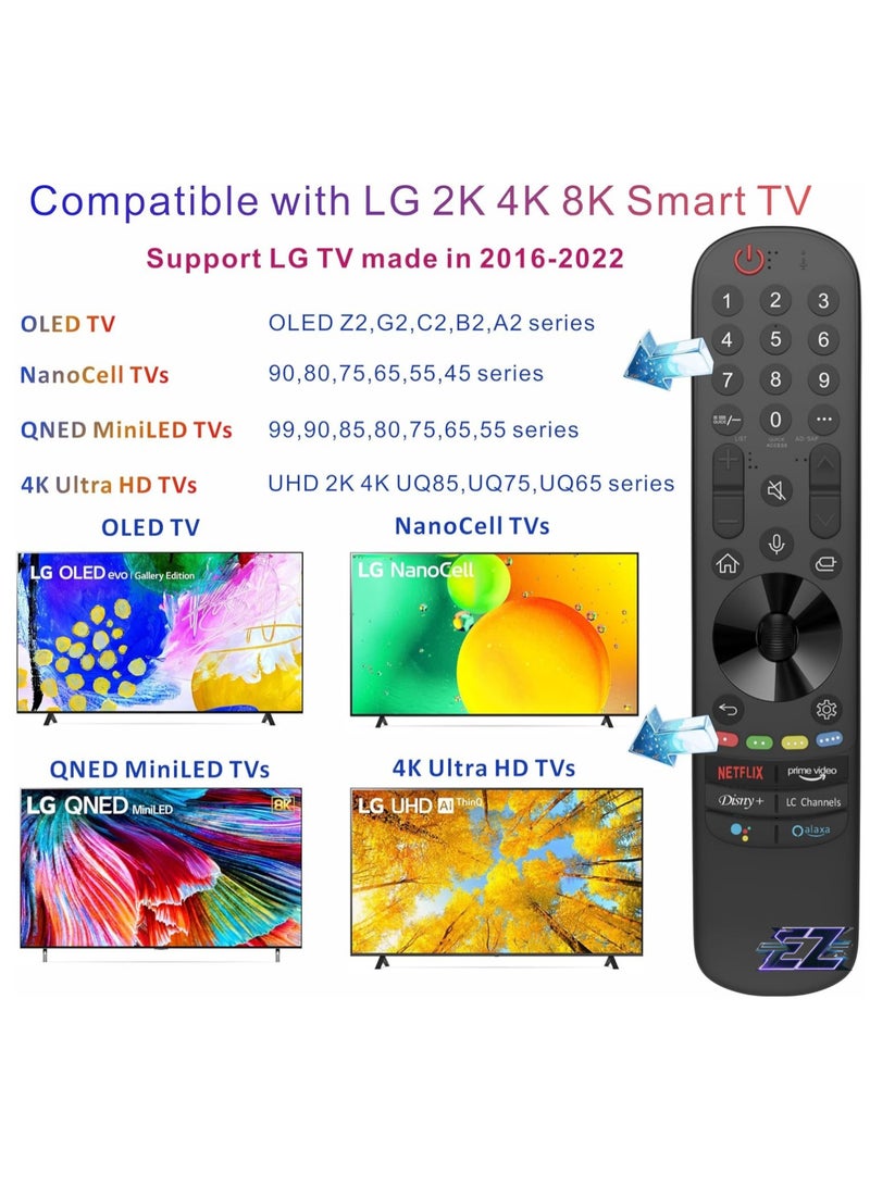 ELTRAZONE Replacement LG Magic Remote Control with Voice Control and Pointer. Compatible with LG TV Models Made in 2022 to 2016. LG MR22GN GA/21/19/18 MR650 AKB75855501 Remote. With 1 Year Warranty with battery - Image 2