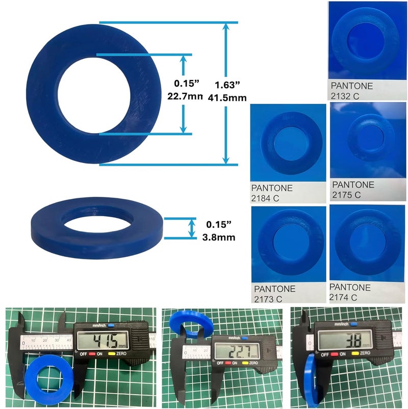 Acando Store Pack of 2 D-Ring Shackle Isolators with 4 Pieces Washer for 0.75 Inch Gear Design - Fits Standard 3/4" Shackle, Protects Bumper, Reduces Rattling (Blue0) - Image 2