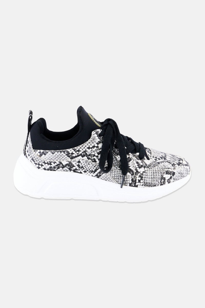NINE WEST Women WNRAYLIN3 Animal Print Lace Up Casual Shoes, Multicolor - Image 4