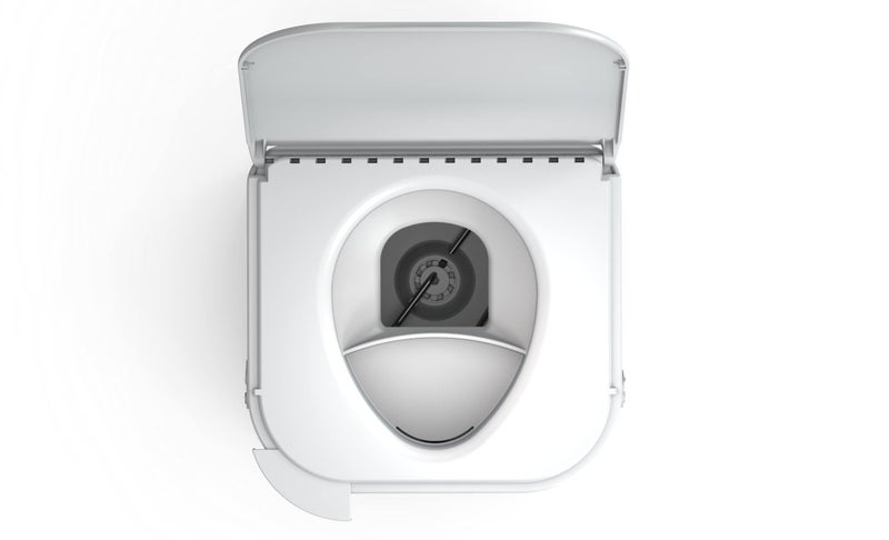 Ogo مرحاض كومبوست OGO™ | أفضل مرحاض كومبوست طبيعي | للمركبات الترفيهية، المنازل الصغيرة، الفانات، القوارب | خلط كهربائي | فصل البول | مستشعر مستوى البول | بدون خزانات سوداء وبدون محطات تفريغ - Image 5