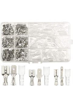 KASTWAVE 270 Pieces Quick Connector Male Bus Spade Connector Crimp Terminal Assortment Kit, 2.8/4.8/6.3mm Spade Quick Disconnect Connector Kit for Electrical Wiring Car Audio Speakers  - Image 1
