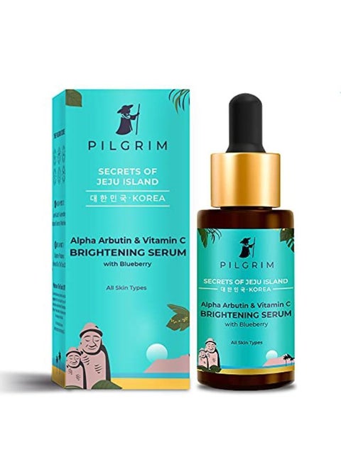 Alpha Arbutin & Vitamin C Brightening Skin Face Serum | Fades Dark Spots & Hyper Pigmentation | Experience Glowing Skin | Dermatologically Tested | For Men & Women | All Skin | 30Ml