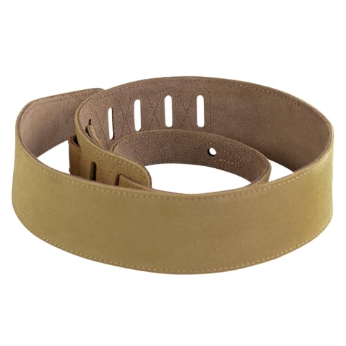 Levy's Leathers MS26-TAN 2.5" Hand-Brushed Suede Guitar Strap, Tan (MS26TAN) - Image 4