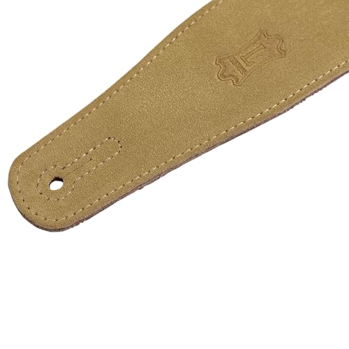Levy's Leathers MS26-TAN 2.5" Hand-Brushed Suede Guitar Strap, Tan (MS26TAN) - Image 3