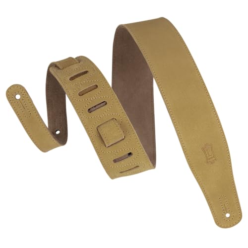 Levy's Leathers MS26-TAN 2.5" Hand-Brushed Suede Guitar Strap, Tan (MS26TAN) - Image 5