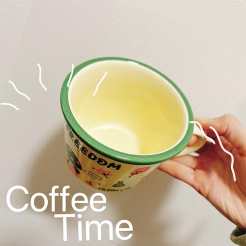 Spooky Bear Ceramic Mug – 375ml Cartoon Coffee & Tea Cup with Handle – Colorful Breakfast Cup for Kids, Women, Men – Fun Gift for Birthday, Christmas, Valentine's Day & More (Green) - Image 5