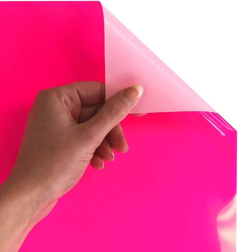 SISER EasyWeed Heat Transfer Vinyl 11.8" x 5ft Roll (Fluorescent Pink) - - Compatible with , Cricut, Silhouette and Other Craft/Professional Cutters - CPSIA Certified - Image 2