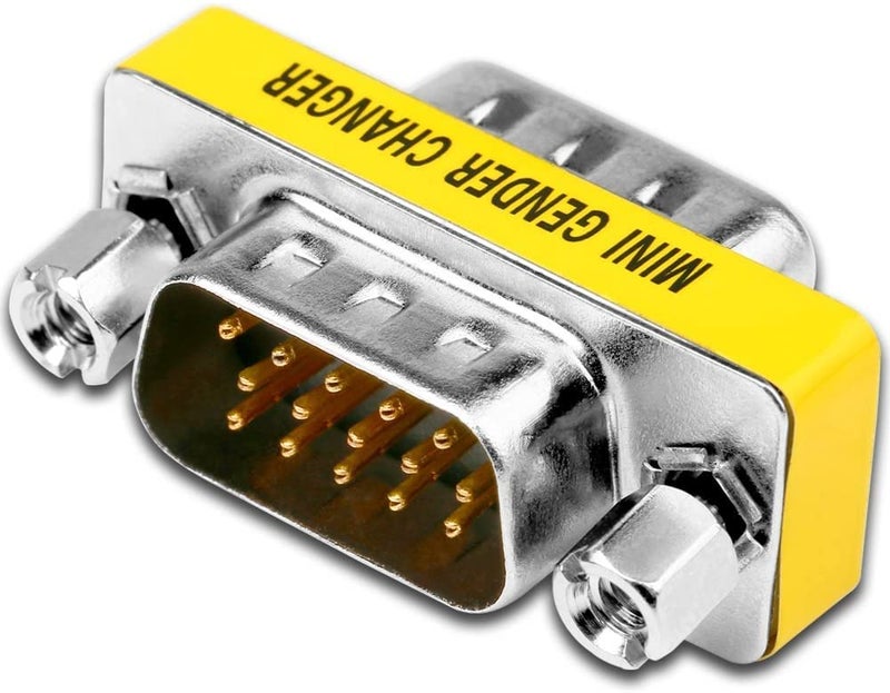 Tobo Mini Gender Changer VGA-HD15 Pin M/M VGA Changer for PC, 2 x VGAs cambiador 15Pin VGA-Male to Male Coupler extends Model No-PLS-CAV002 (Pack of -2) TD-253TC