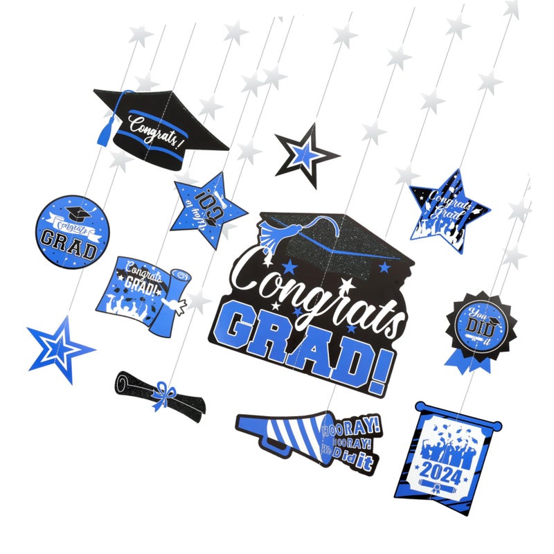12 Pcs Graduation Party Decorations Backdrop Hanging Decor For Photo Stage Ceremony - Image 2
